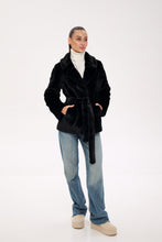 Load image into Gallery viewer, Faux Mink Effect Fur Coat