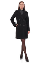 Load image into Gallery viewer, Zuri Cashmere Blend Overcoat in Black