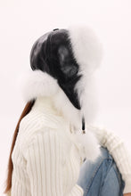 Load image into Gallery viewer, Genuine Polar Fox Fur Genuine Leather Hat