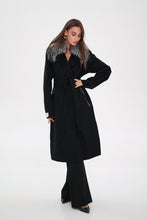 Load image into Gallery viewer, Saga®Furs Silver Fox Wool Alpaca Coat