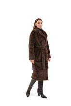 Load image into Gallery viewer, Faux Mink Effect Fur Coat