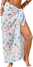 Load image into Gallery viewer, Sheer Chiffon High-Slit Swim Cover-Up Dress – Floral Print, One Size
