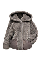 Load image into Gallery viewer, Montana Eco-Fur Down Coat in Grey