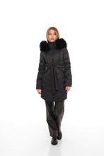 Load image into Gallery viewer, Genuine Fur Trim Down Coat