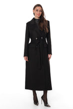 Load image into Gallery viewer, Ellis Tailored Cashmere Wool Coat in Black