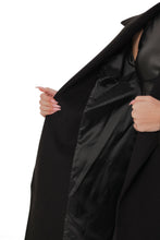 Load image into Gallery viewer, Zane Cashmere Wool Blend Overcoat in Black