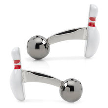 Load image into Gallery viewer, Bowling Pin & Ball 3D Cufflinks
