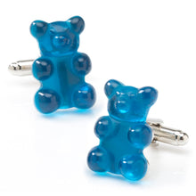 Load image into Gallery viewer, Blue Gummy Bear Cufflinks