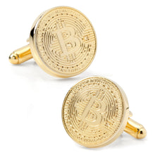 Load image into Gallery viewer, Crypto Bitcoin Debossed Cufflink