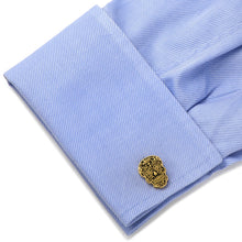 Load image into Gallery viewer, Gold Day of the Dead Cufflinks