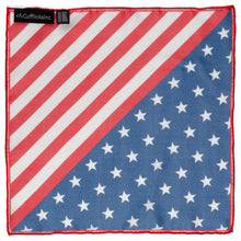 Load image into Gallery viewer, Stars and Stripes Pocket Square
