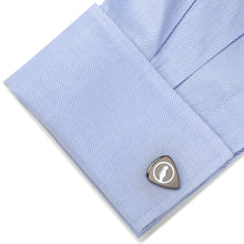 Load image into Gallery viewer, Black Guitar Pick Cufflinks
