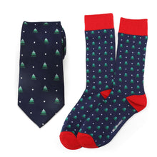 Load image into Gallery viewer, Holiday Tree Tie and Sock Gift Set