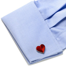 Load image into Gallery viewer, Red Heart Cufflinks