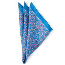 Load image into Gallery viewer, Aboriginal Ornament Patterned Blue Pocket Square