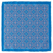 Load image into Gallery viewer, Aboriginal Ornament Patterned Blue Pocket Square