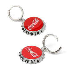 Load image into Gallery viewer, Coca-Cola Red Bottle Cap Earrings