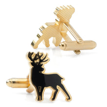 Load image into Gallery viewer, Stag Deer Gold Cufflinks