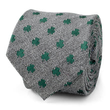 Load image into Gallery viewer, Herringbone Shamrock Men's Tie