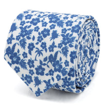 Load image into Gallery viewer, Tropical Blue Men’s Tie