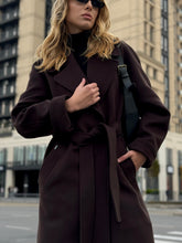 Load image into Gallery viewer, Emily Classic Wool Blend Overcoat in Rich Chocolate
