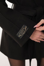 Load image into Gallery viewer, Astoria Midi Cashmere Wool Blend Coat in Black