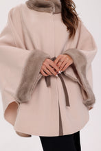 Load image into Gallery viewer, Genuine Mink Fur Double Face Wool Poncho