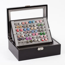 Load image into Gallery viewer, Cufflinks Storage Case Black Double Layer (72 pair capacity)