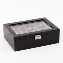 Load image into Gallery viewer, Cufflinks Storage Case Black Double Layer (72 pair capacity)