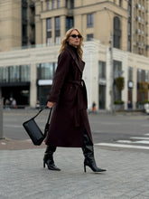 Load image into Gallery viewer, Emily Classic Wool Blend Overcoat in Rich Chocolate