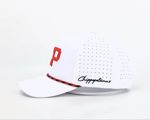 Load image into Gallery viewer, Crown Point White Rope Hat - Chippopotamus Red