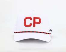 Load image into Gallery viewer, Crown Point White Rope Hat - Chippopotamus Red
