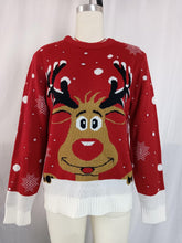 Load image into Gallery viewer, Women's Reindeer Jacquard Christmas Casual Ugly Sweater | NCS