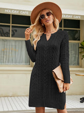 Load image into Gallery viewer, Cable Knit Midi Sweater Dress | NCS