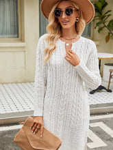 Load image into Gallery viewer, Cable Knit Midi Sweater Dress | NCS