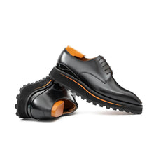Load image into Gallery viewer, Calf leather business dress derby shoes Black