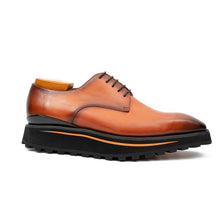 Load image into Gallery viewer, Calf leather business dress derby shoes Brown