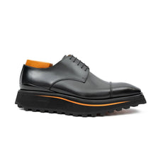 Load image into Gallery viewer, Calf leather dress three quarters derby shoes Black