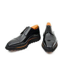Load image into Gallery viewer, Calf leather dress three quarters derby shoes Black