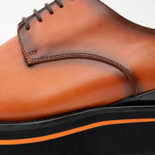 Load image into Gallery viewer, Calf leather dress three quarters derby shoes Brown
