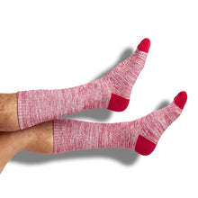 Load image into Gallery viewer, Cardinal / White Mixed Socks 4 Pack -A
