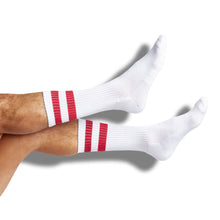 Load image into Gallery viewer, Cardinal / White Mixed Socks 4 Pack -A