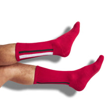 Load image into Gallery viewer, Cardinal / White Mixed Socks 8 Pack