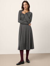 Load image into Gallery viewer, Cashmere Buttoned Panel Maxi Dress BREE