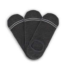 Load image into Gallery viewer, Charcoal Cotton No Show - 3 Pack