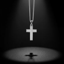 Load image into Gallery viewer, Chevron Cross Pendant - Silver
