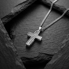 Load image into Gallery viewer, Chevron Cross Pendant - Silver