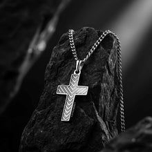 Load image into Gallery viewer, Chevron Cross Pendant - Silver