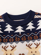 Load image into Gallery viewer, Children's Reindeer Jacquard Casual Pullover Christmas Sweater | NCS