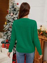 Load image into Gallery viewer, Christmas Candy Cane Sequin Knit Sweater | NCS